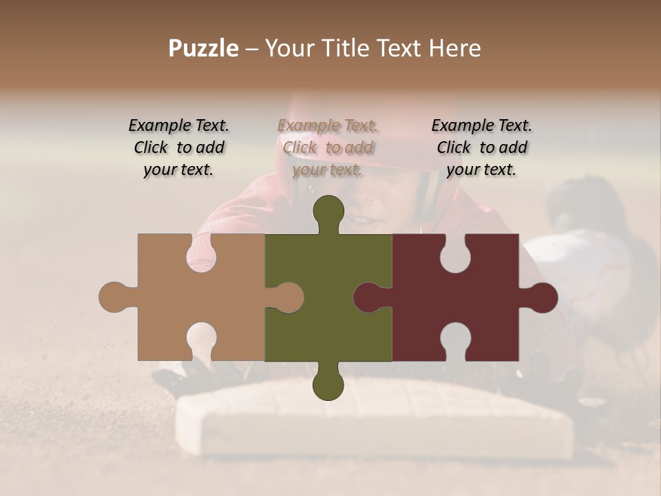 Baseball Player Reaching PowerPoint Template