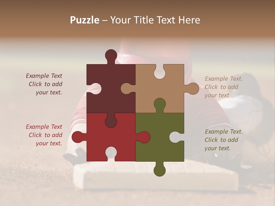 Baseball Player Reaching PowerPoint Template