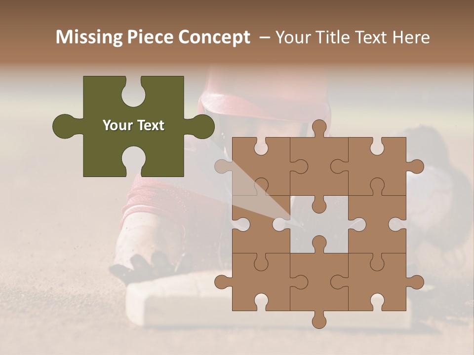 Baseball Player Reaching PowerPoint Template