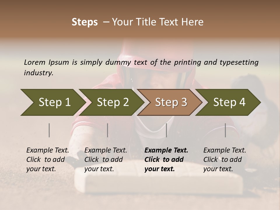 Baseball Player Reaching PowerPoint Template