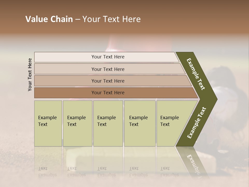Baseball Player Reaching PowerPoint Template