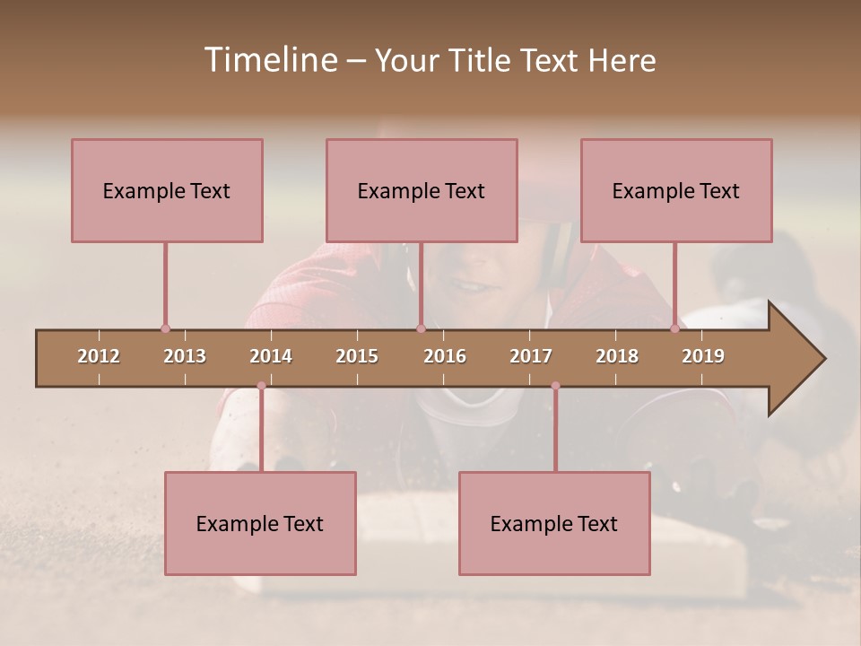 Baseball Player Reaching PowerPoint Template