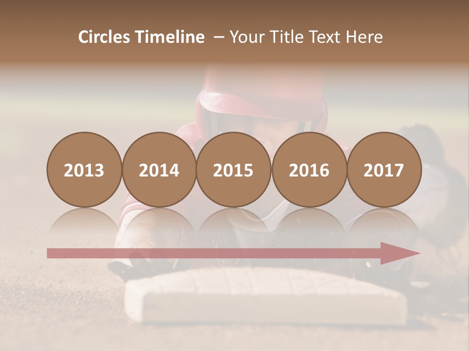 Baseball Player Reaching PowerPoint Template