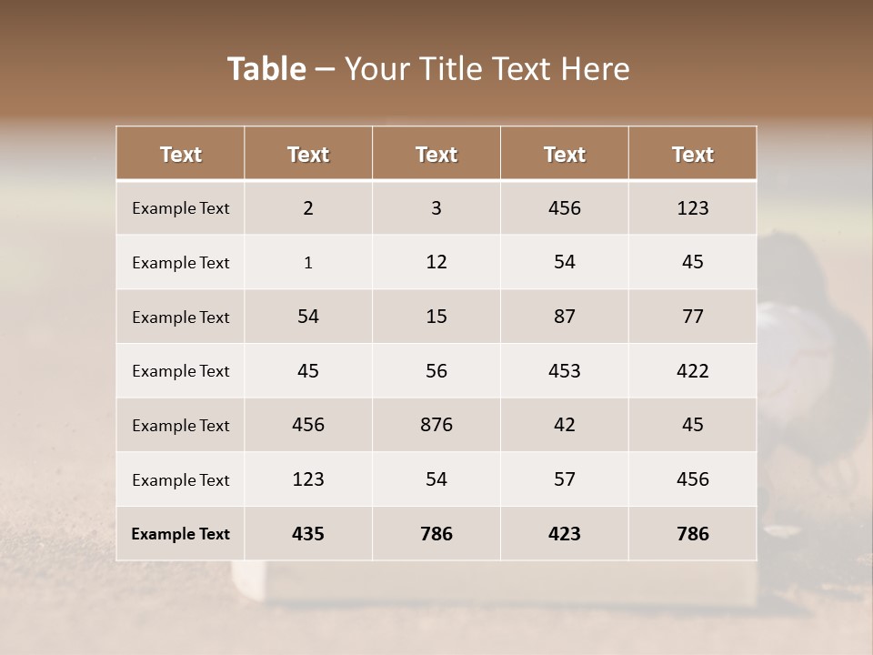 Baseball Player Reaching PowerPoint Template