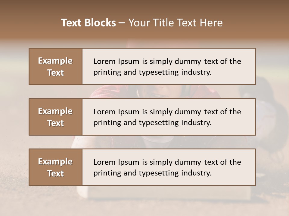 Baseball Player Reaching PowerPoint Template