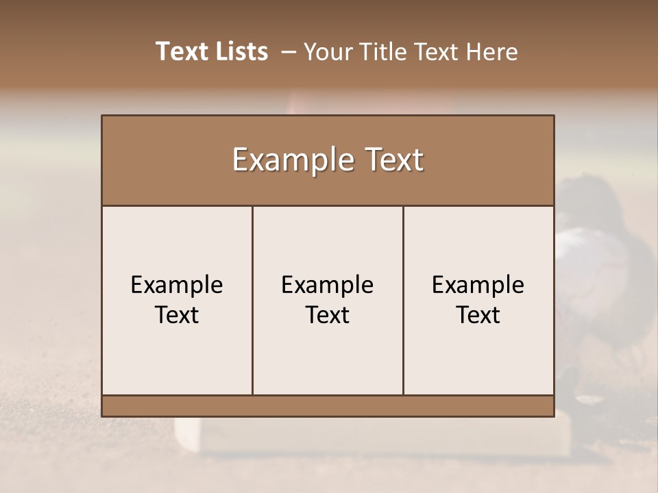 Baseball Player Reaching PowerPoint Template