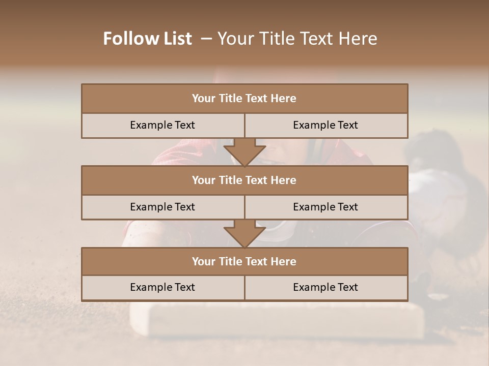 Baseball Player Reaching PowerPoint Template