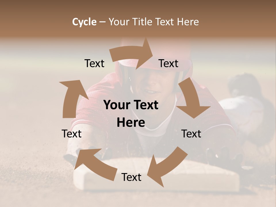 Baseball Player Reaching PowerPoint Template