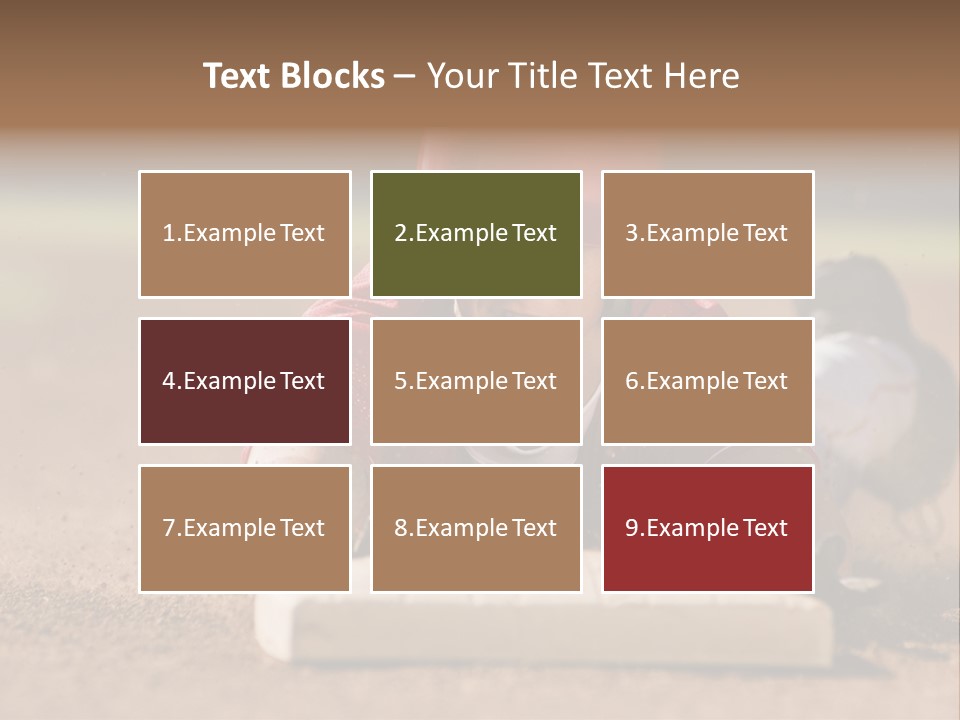 Baseball Player Reaching PowerPoint Template