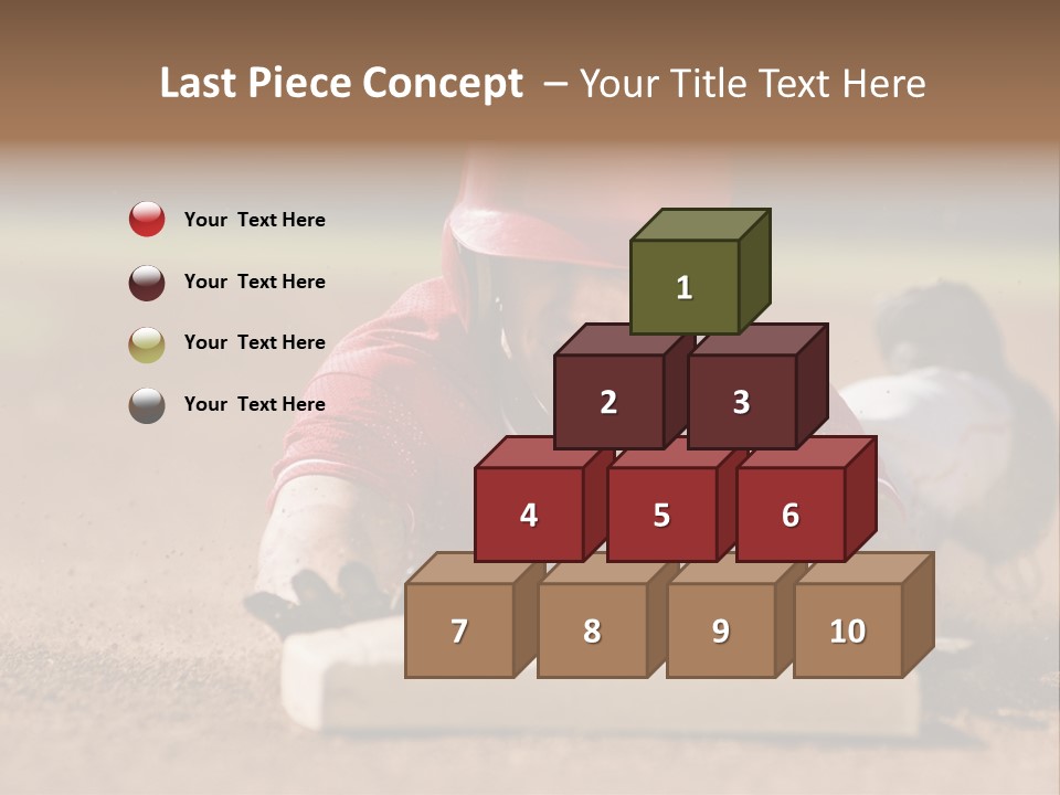 Baseball Player Reaching PowerPoint Template