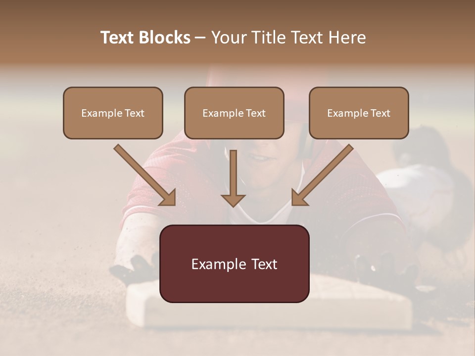 Baseball Player Reaching PowerPoint Template