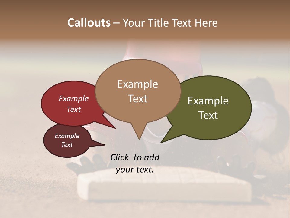 Baseball Player Reaching PowerPoint Template