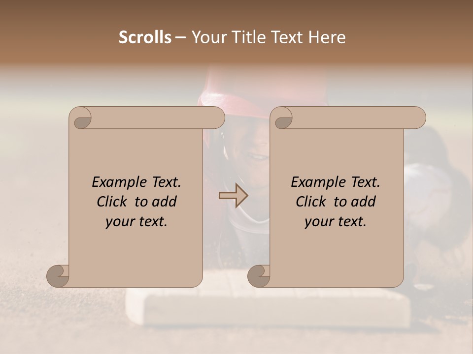 Baseball Player Reaching PowerPoint Template