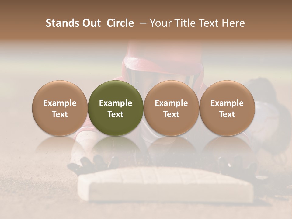 Baseball Player Reaching PowerPoint Template