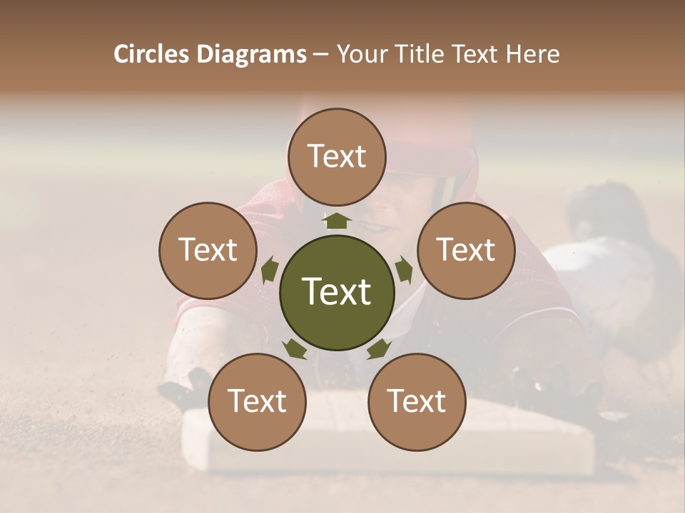 Baseball Player Reaching PowerPoint Template