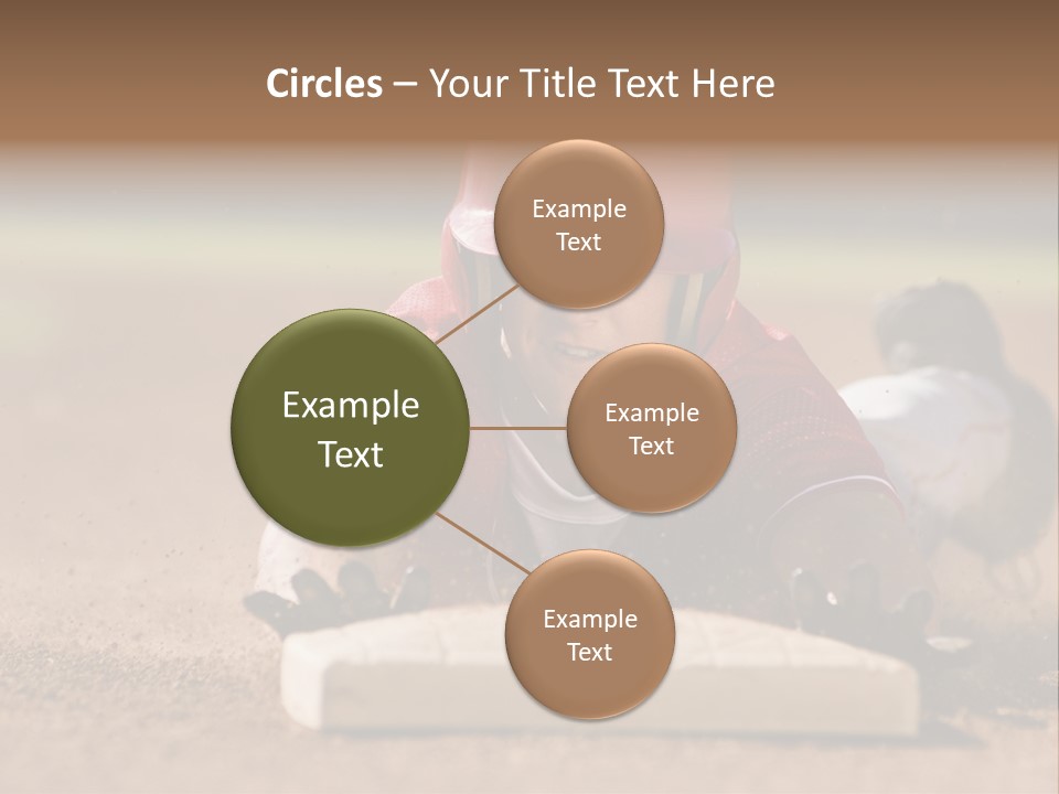 Baseball Player Reaching PowerPoint Template