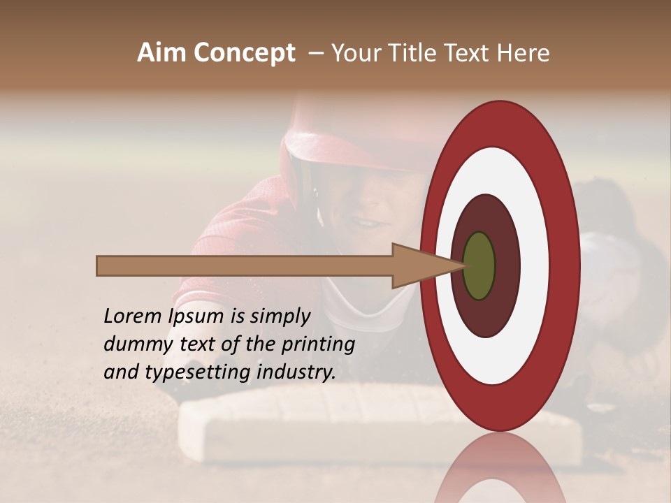 Baseball Player Reaching PowerPoint Template