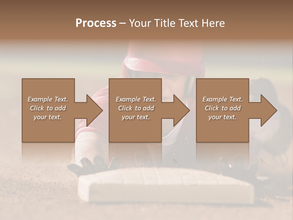 Baseball Player Reaching PowerPoint Template