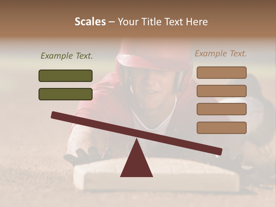 Baseball Player Reaching PowerPoint Template