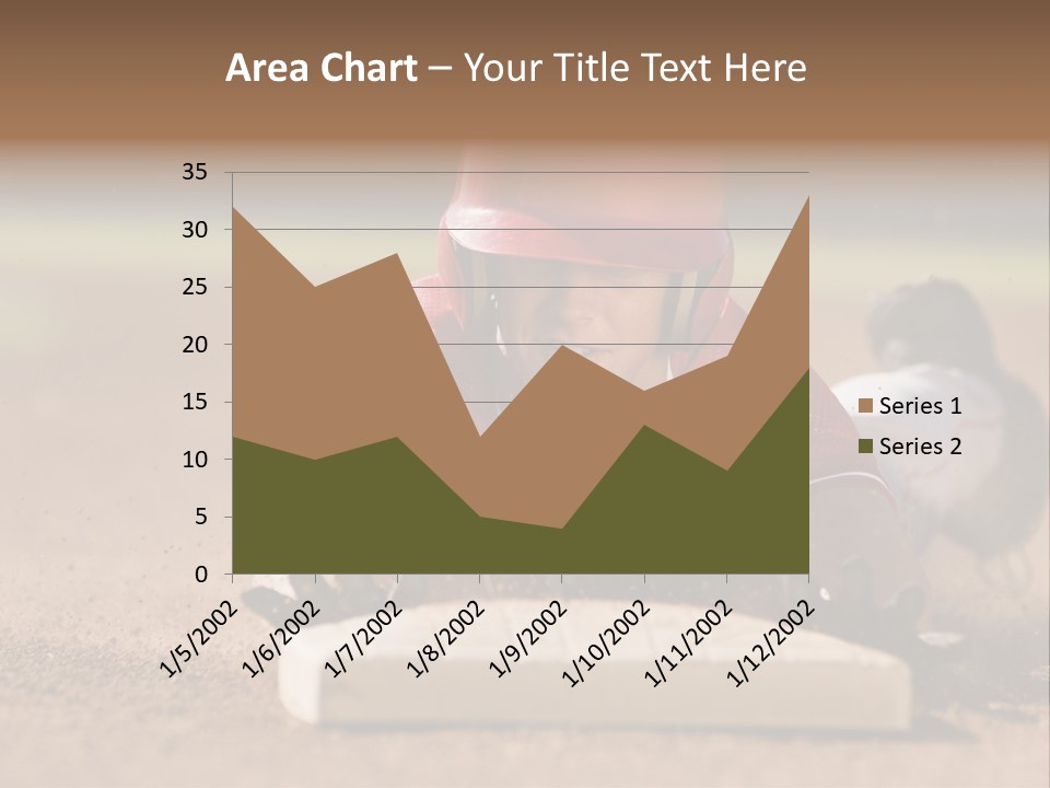 Baseball Player Reaching PowerPoint Template