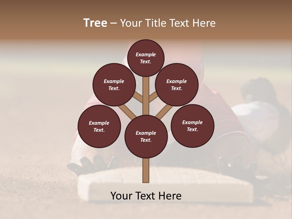 Baseball Player Reaching PowerPoint Template