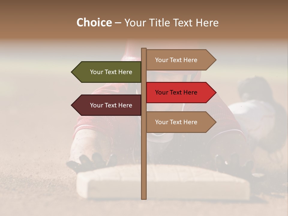 Baseball Player Reaching PowerPoint Template