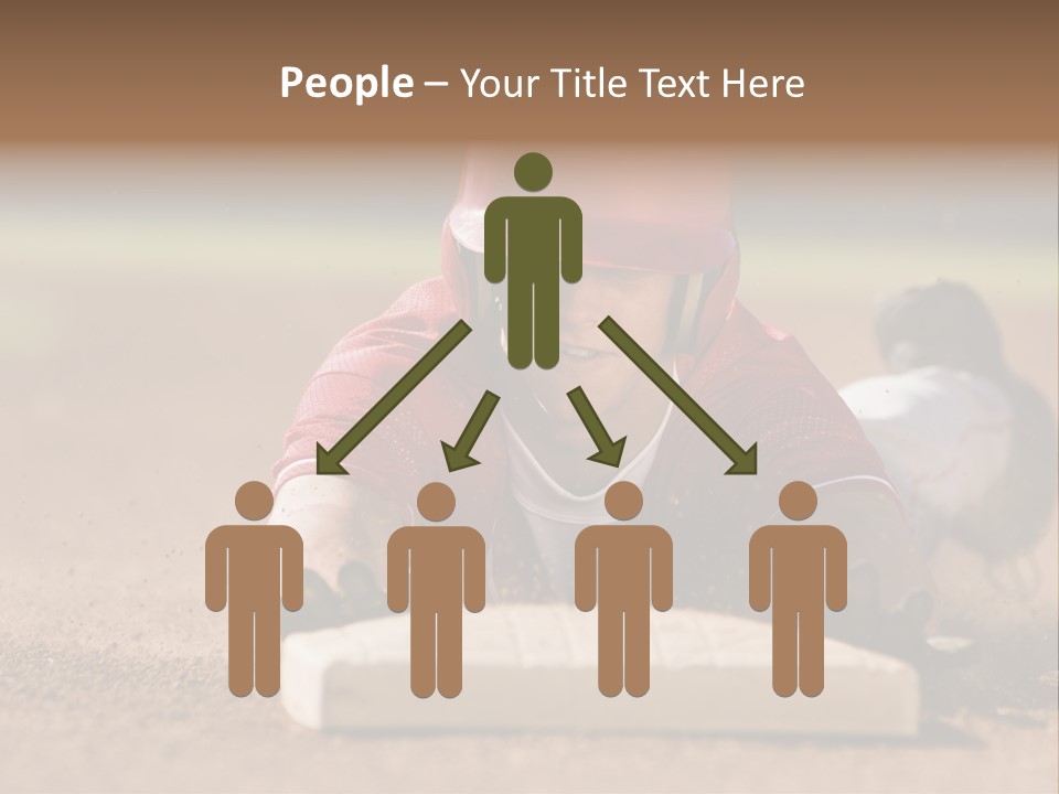 Baseball Player Reaching PowerPoint Template