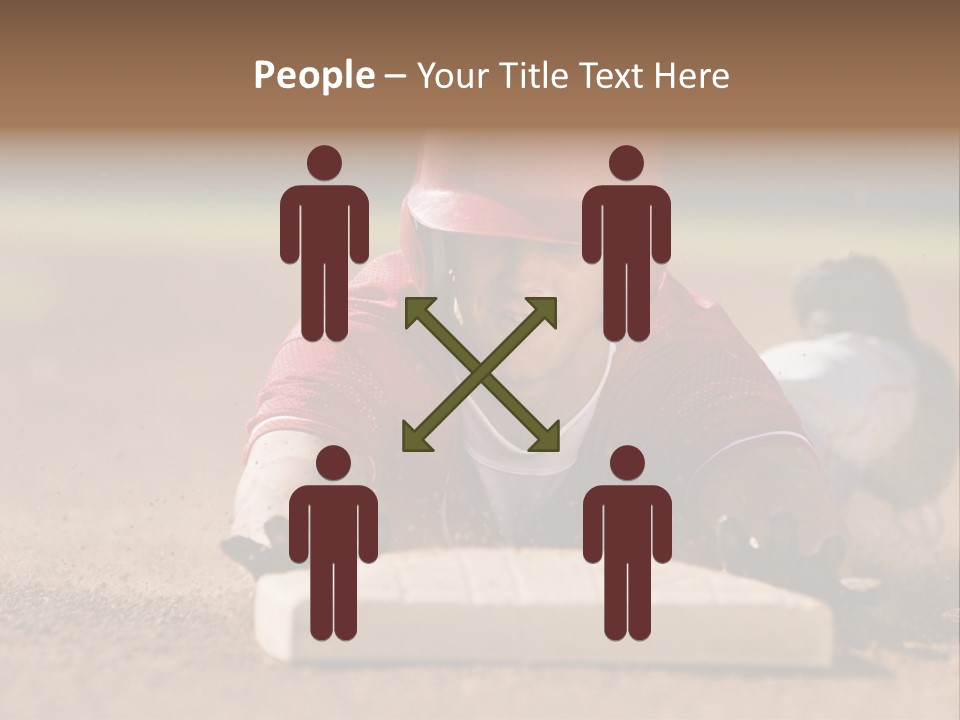 Baseball Player Reaching PowerPoint Template