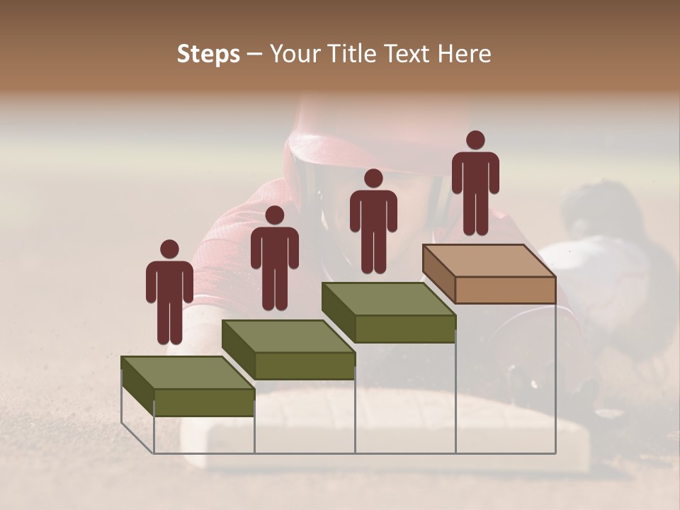 Baseball Player Reaching PowerPoint Template