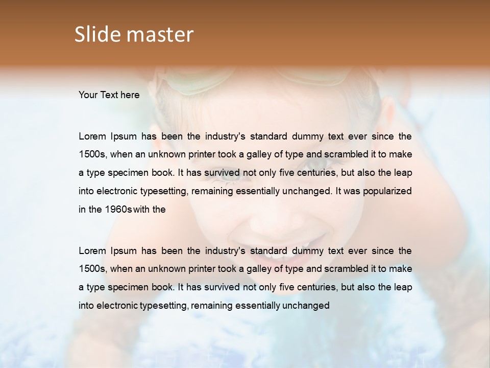 Joyful Sunny Caucasian PowerPoint Template