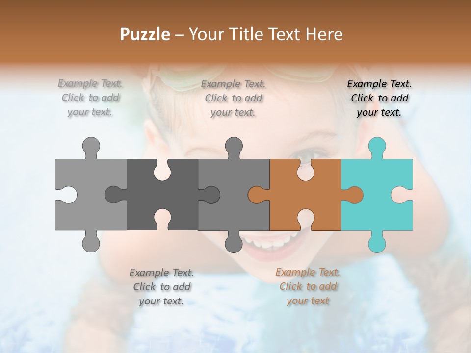 Joyful Sunny Caucasian PowerPoint Template