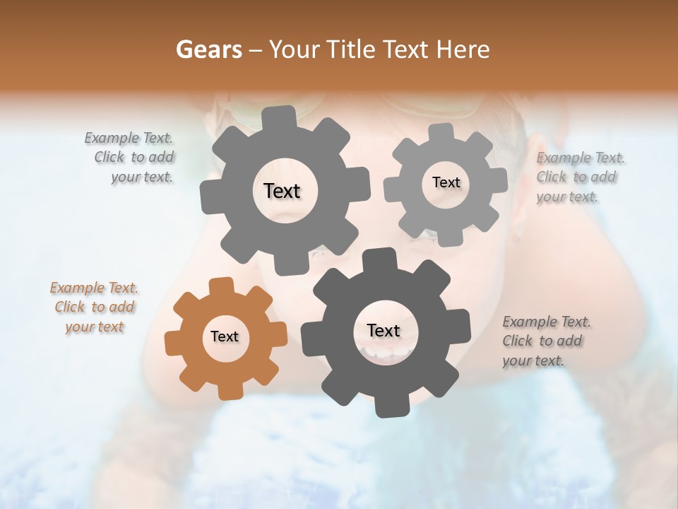 Joyful Sunny Caucasian PowerPoint Template