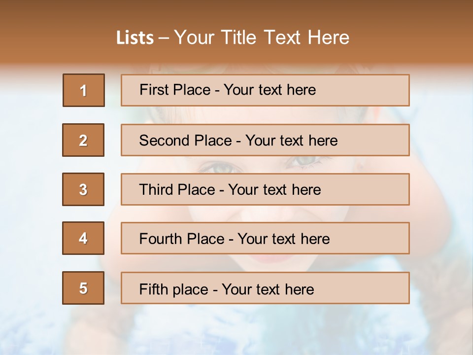Joyful Sunny Caucasian PowerPoint Template