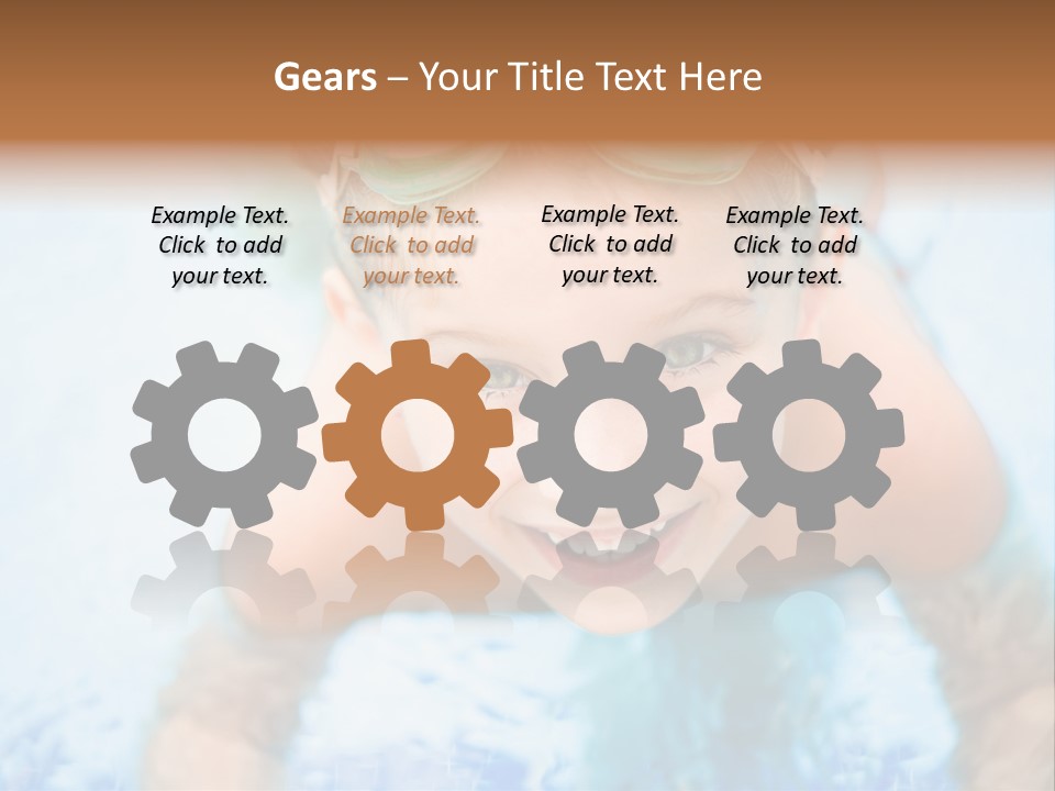 Joyful Sunny Caucasian PowerPoint Template