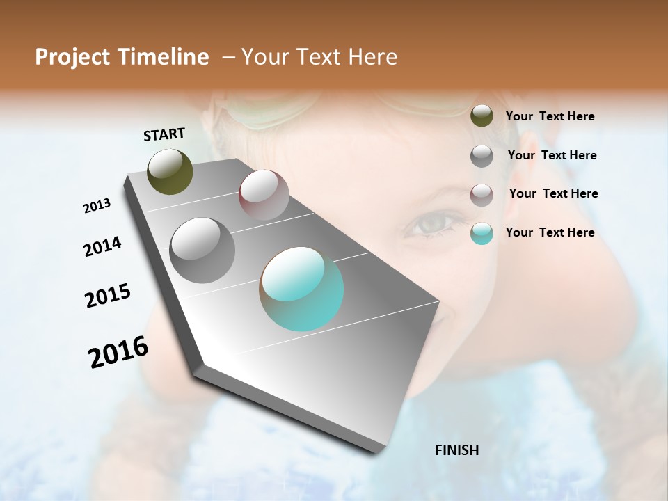 Joyful Sunny Caucasian PowerPoint Template