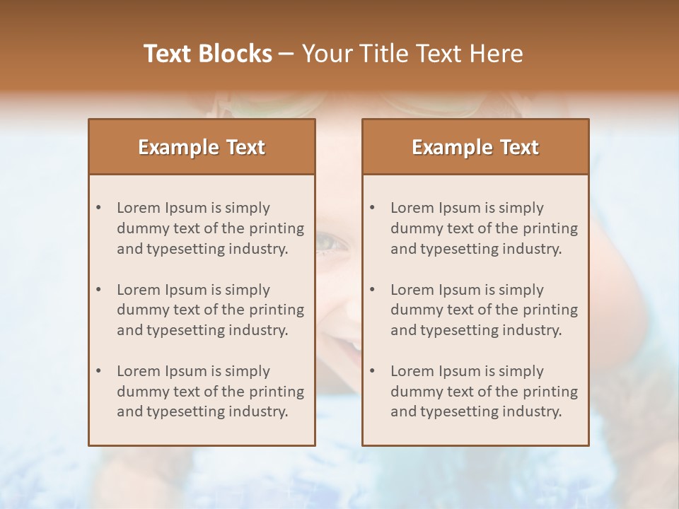 Joyful Sunny Caucasian PowerPoint Template