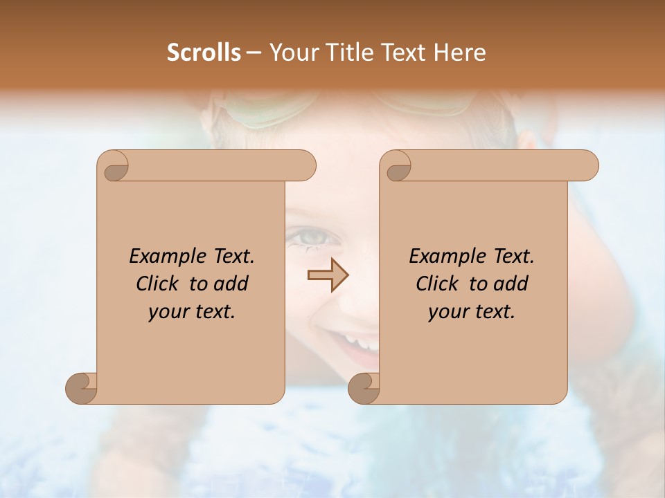 Joyful Sunny Caucasian PowerPoint Template