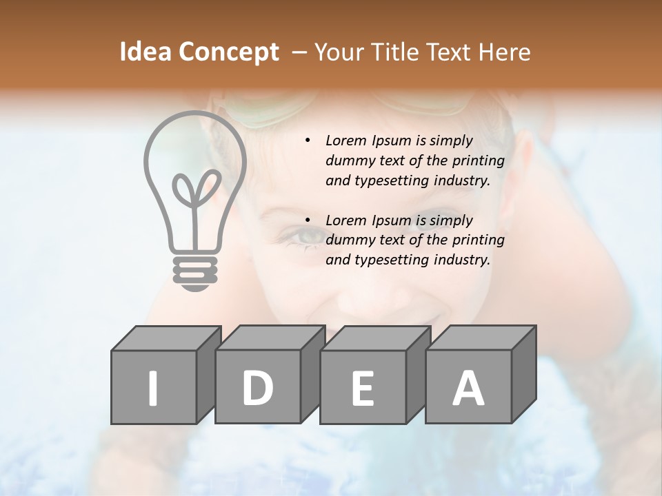 Joyful Sunny Caucasian PowerPoint Template