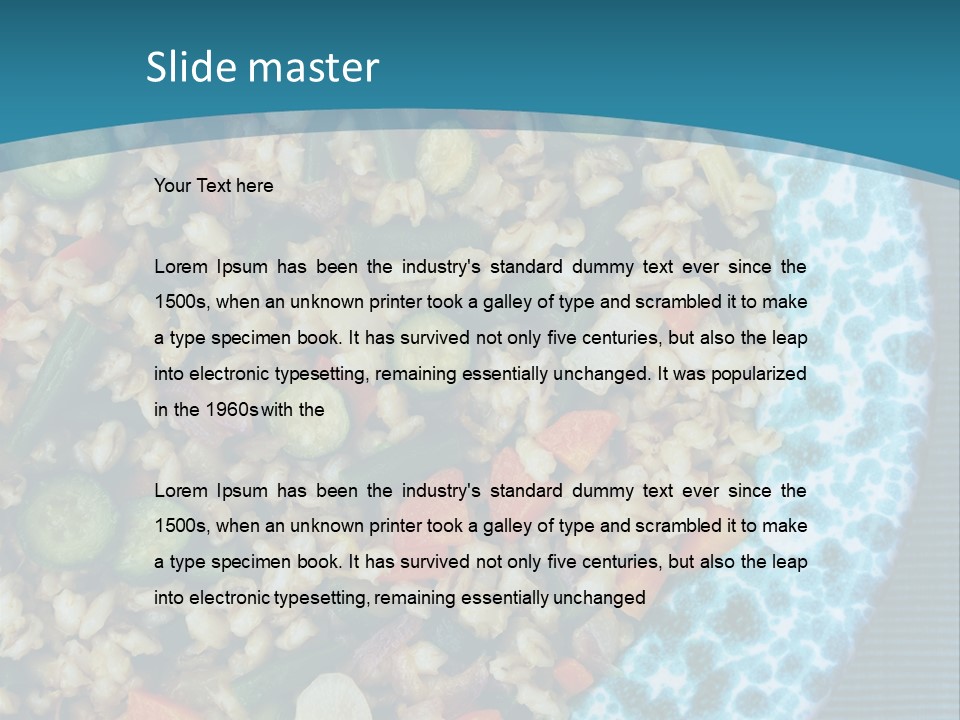 Closeup Plate Whole PowerPoint Template