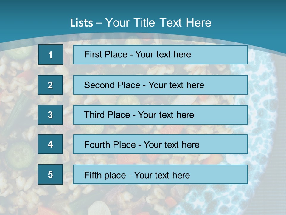 Closeup Plate Whole PowerPoint Template