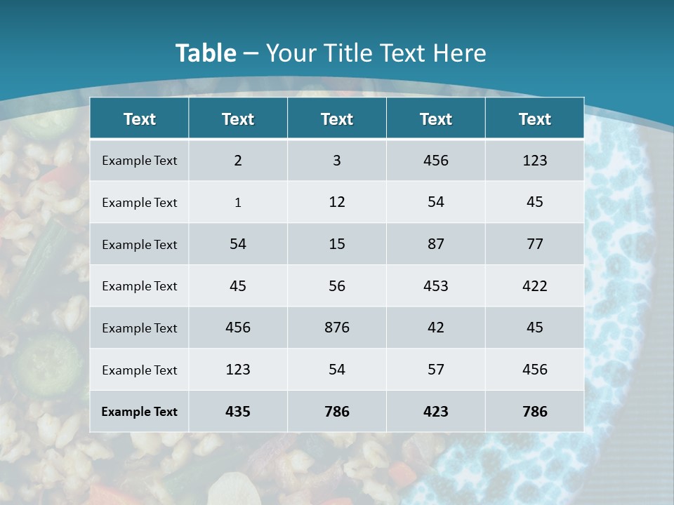 Closeup Plate Whole PowerPoint Template