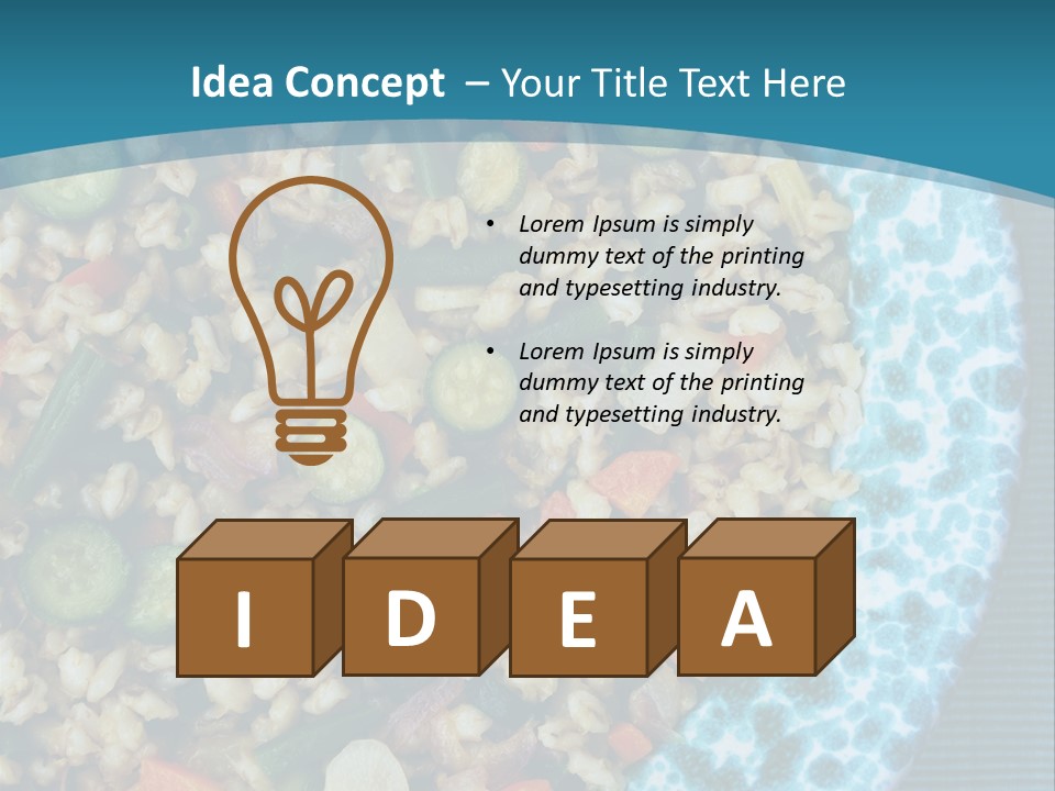 Closeup Plate Whole PowerPoint Template