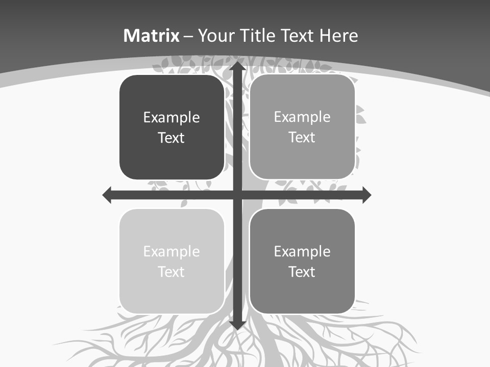 A Tree With Roots On A White Background PowerPoint Template