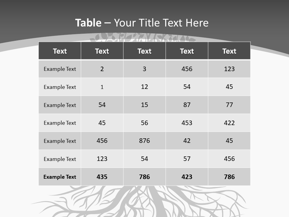 A Tree With Roots On A White Background PowerPoint Template