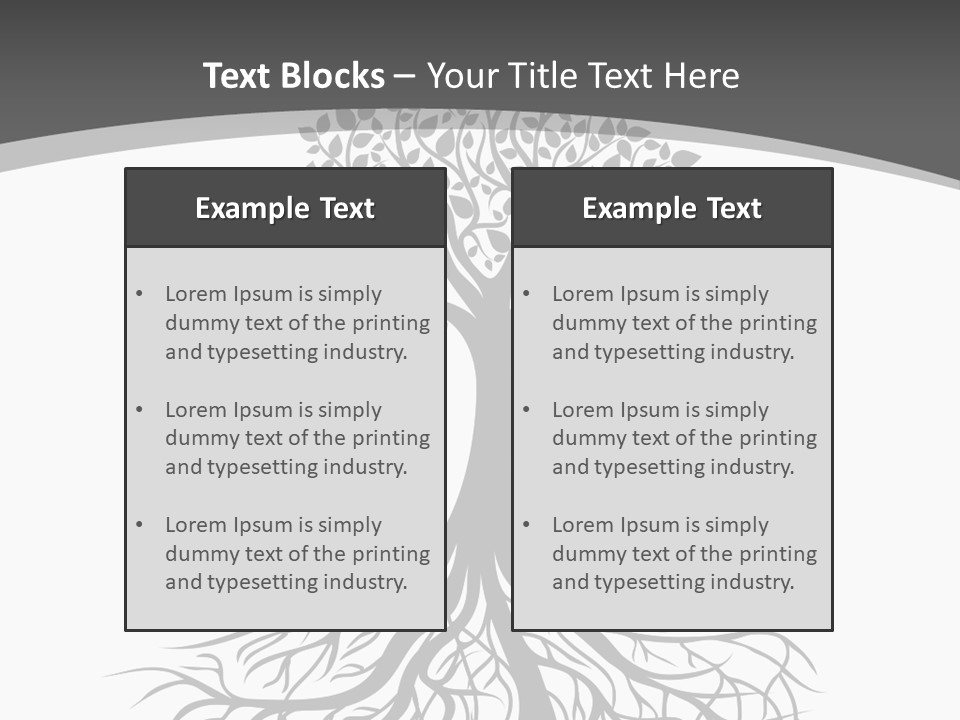 A Tree With Roots On A White Background PowerPoint Template