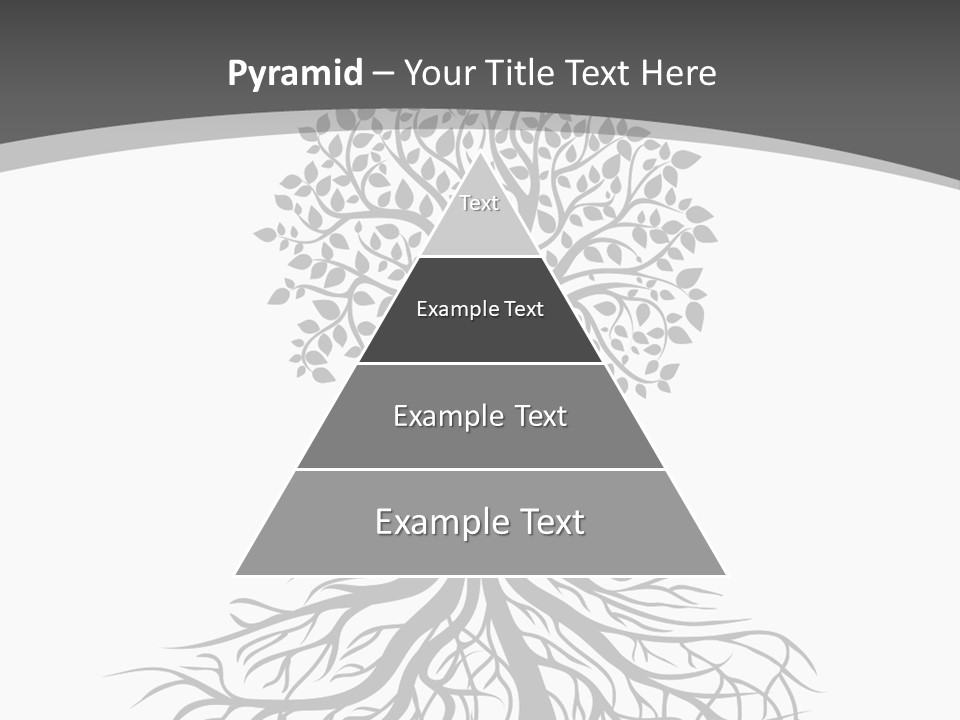 A Tree With Roots On A White Background PowerPoint Template