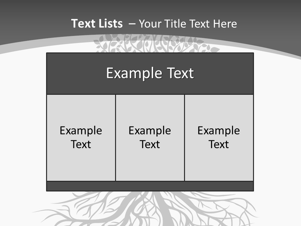 A Tree With Roots On A White Background PowerPoint Template