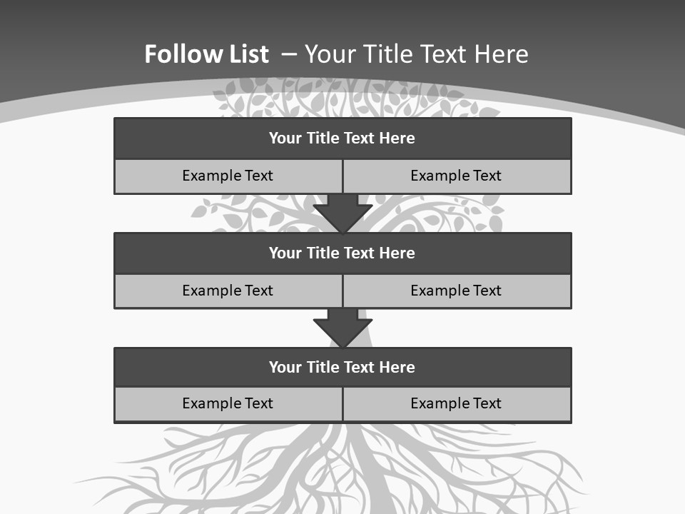 A Tree With Roots On A White Background PowerPoint Template