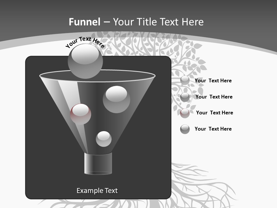 A Tree With Roots On A White Background PowerPoint Template