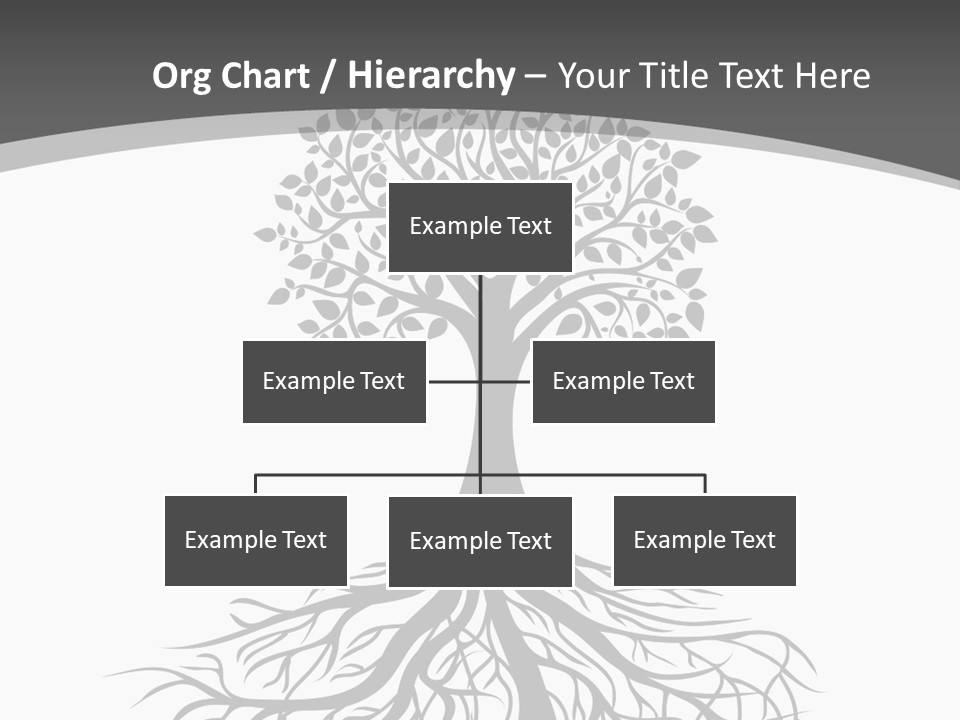 A Tree With Roots On A White Background PowerPoint Template
